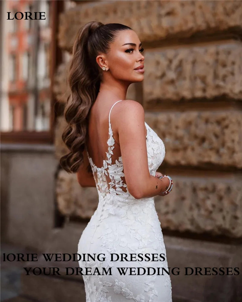 White Bridesmaid Dresses: Wedding Dresses Spaghetti Straps Lace Appliques