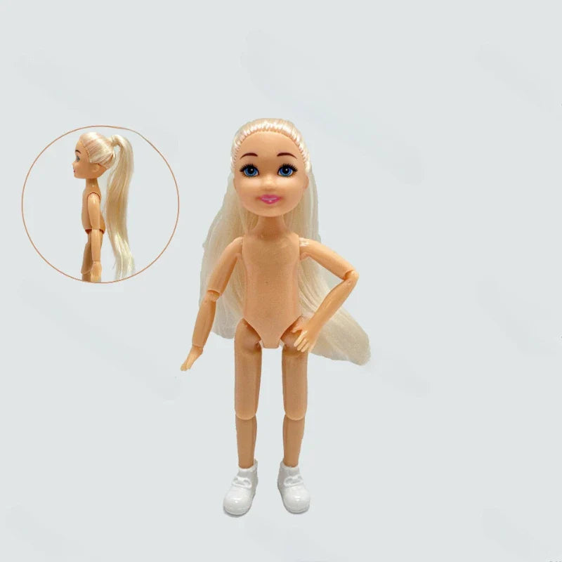 5-Inch Little Doll Normal Skin 15cm Height Girl Dress Up Toy for Children Gift