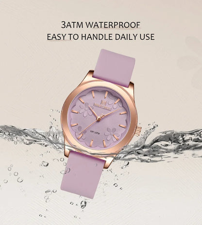NAVIFORCE Watches for Women Creative Fashion Flower Dial Wristwatch Ladies Quartz Waterproof Shockproof Female Clock Gifts 2024