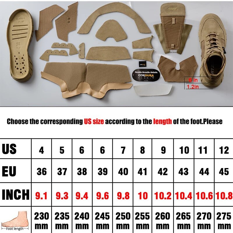 Military Boot Combat Mens High Boot Tactical  Army Boot Male Shoes Work Safety Shoes