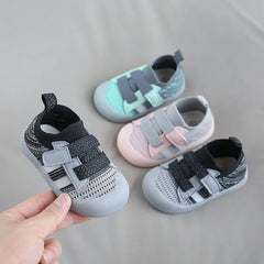 Children's Casual Sports Shoes Mesh Breathable Boy Girls Walking Shoes Soft Soles Anti-skid Baby Walking Shoes Baby Sports Shoes