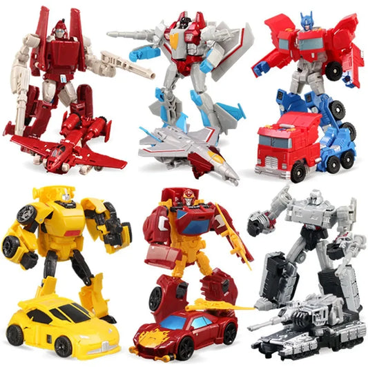13CM Transformation Robot Cars Model Toys Kid Classic Robot Car Toys Action & Toy Figures Plastic Education Kids Toys