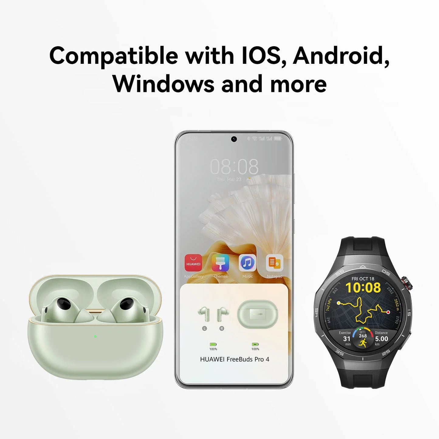 HUAWEI Watch GT 5 Pro Smartwatch,Ceramic and Titanium Watch GT5 Pro,Global Version,compatible with iOS and Android