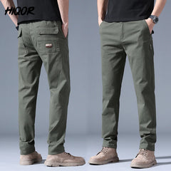 Men's Armygreen Casual Trousers Spring Autumn New In Fashion Versatile