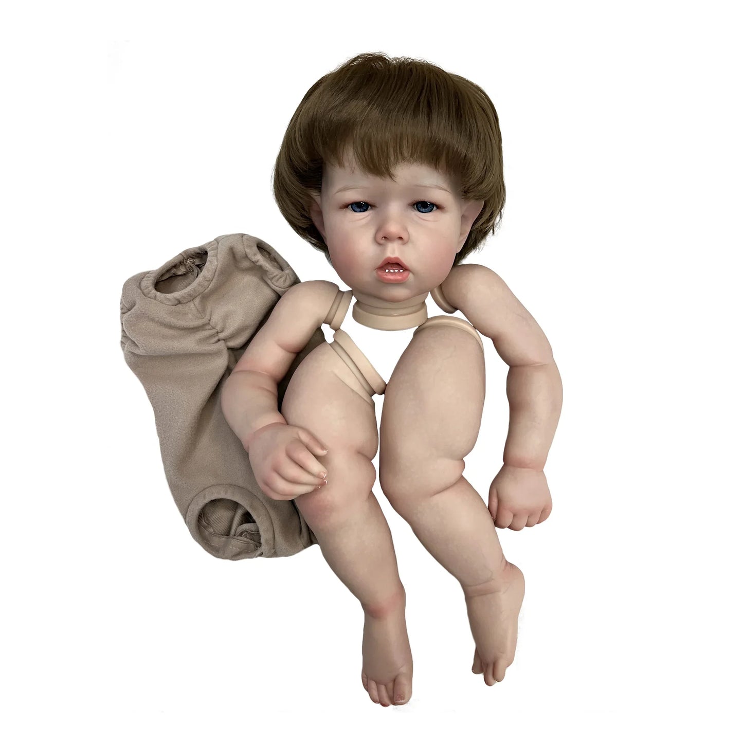 50CM/70CM Liam Bebe Reborn Doll Kits Handmade Painted/Unpainted Realistic Cute Newborn Doll Parts With Teeth Kit Bebé Reborn