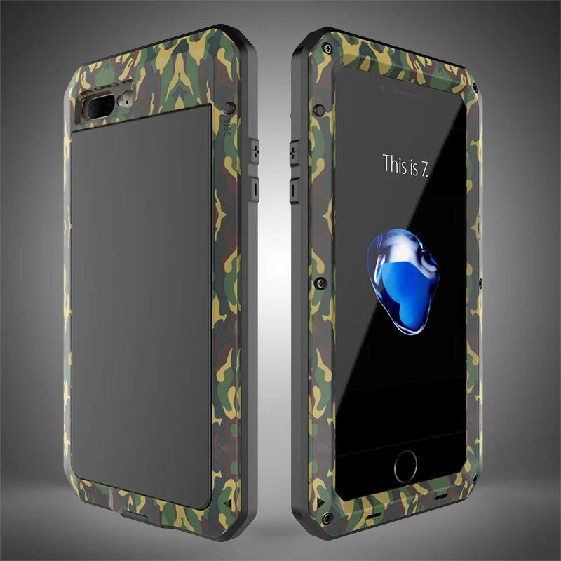 Heavy Duty Protection Armor Metal Phone Case for iPhone 17 16 15 14 13 12 11 Pro XS MAX SE XR X 6 7 Aluminum Shockproof Cover