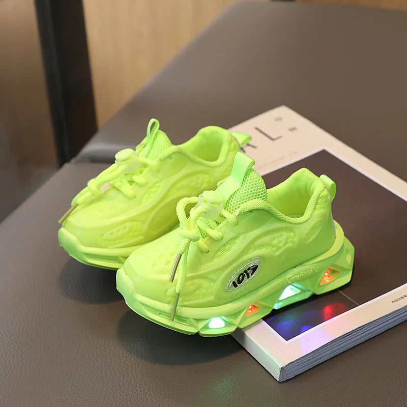 LED Children Glowing Shoes Baby Luminous Sneakers Boys Lighting Running Shoes
