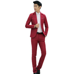 Blazer+Pants 2Pcs/set Men\'s Formal Blazer Jackets Coat Pants Tuxedos Wedding