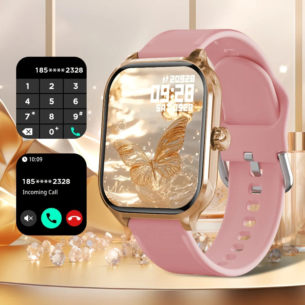 LAXASFIT New Smart Watch 2.01-inch HD Full Touchscreen Sports Fitness Watch Bluetooth Call Smartwatch Men Women Holiday Gift