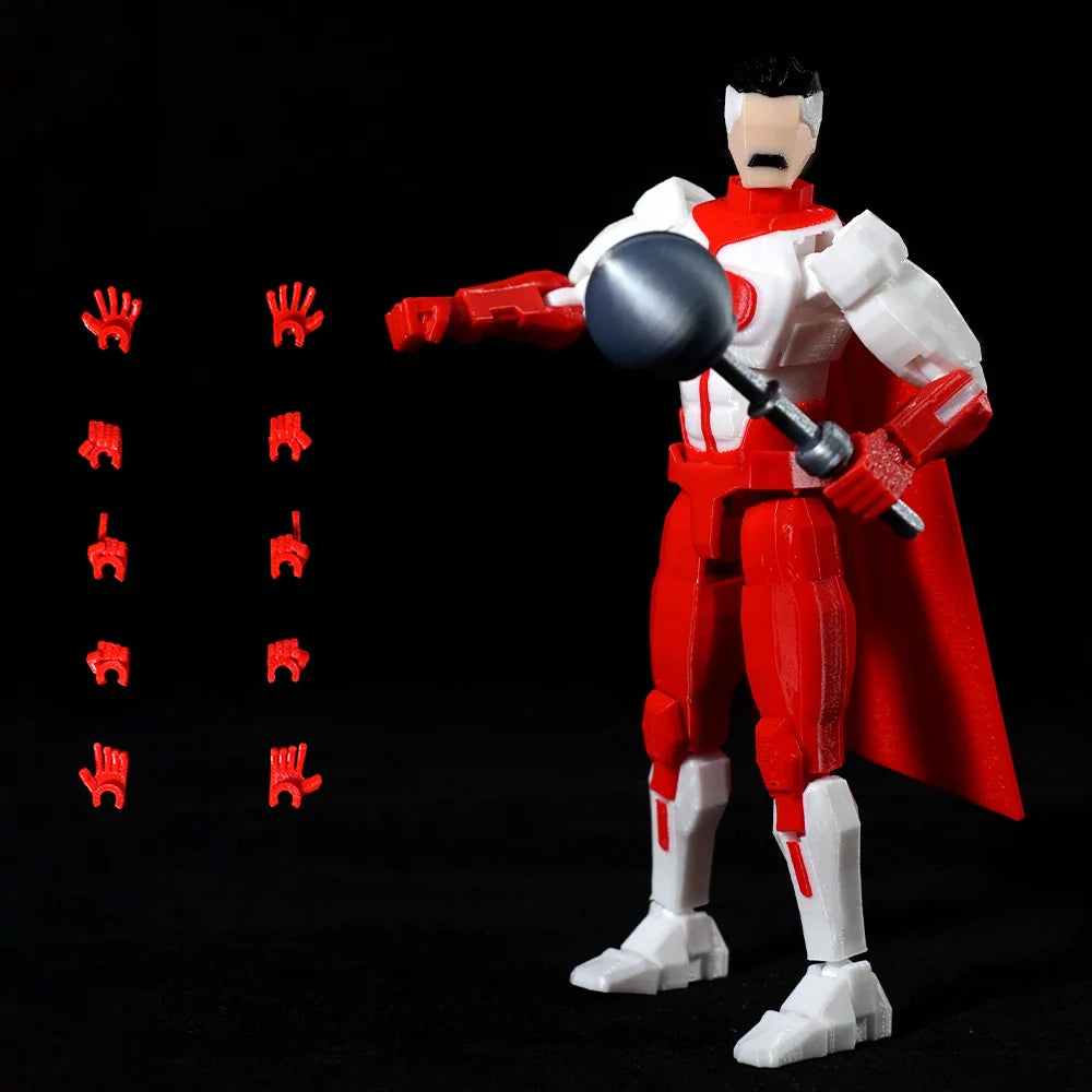 3D Printed Invincible Toys Action Figures Anime Model Lucky Dummy 13 Superheroes Mark Thragg Multi-Jointed Toy Ornaments Gifts
