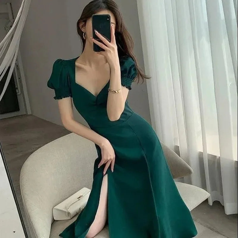 Evening Dresses: Prom Evening Green Clothes Long Woman Dress Party Maxi