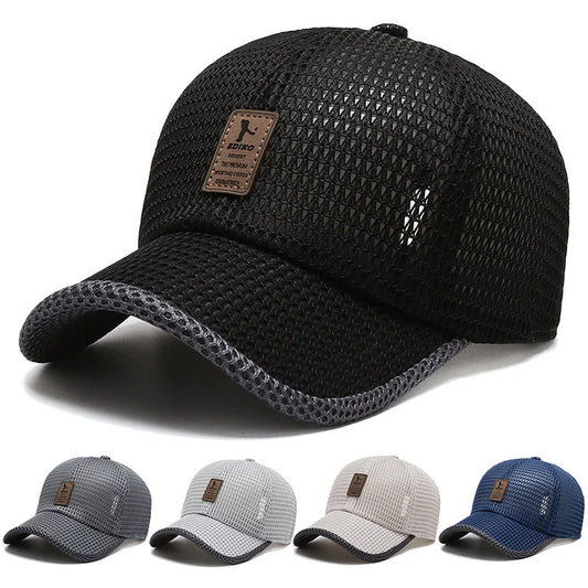 Mesh Baseball Cap for Men Adjustable Breathable Caps Quick Dry Running hat