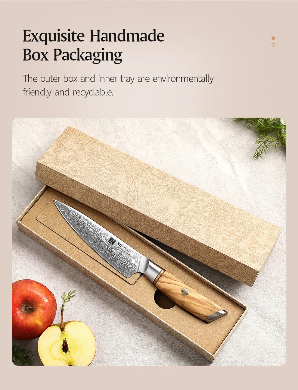 5" inch Utility Knife Kitchen Knives Japanese 73-layer Powder Steel Core