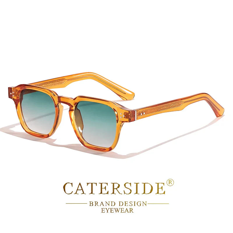 CATERSIDE Square Fashion Sunglasses Men Core Insert Temple Luxury Brand Sun Glasses Women Travel Beach Party Festival Gifts