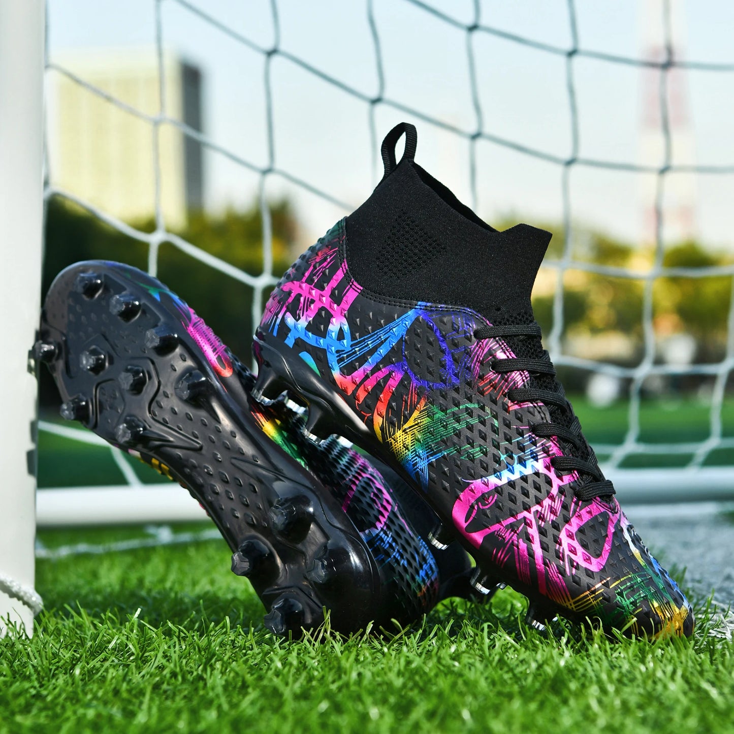 Men Soccer Shoes Children Futsal Non Slip Football Boots Grass Indoor Sports Cleats