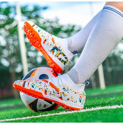 Mens Football Field Boots Ultralight Turf Indoor Society Training Soccer Shoes Cleats