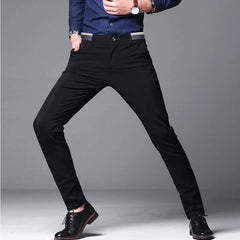 Black Suit Pants for Men's Fashion Business Casual Pants Male Formal Dress Pants