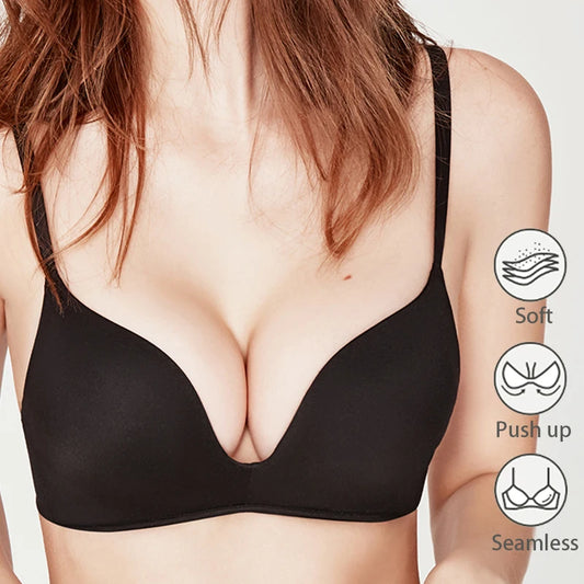 Bras for Women No Wire Push Up Bralette Adjustable Straps Soft Underwear Female