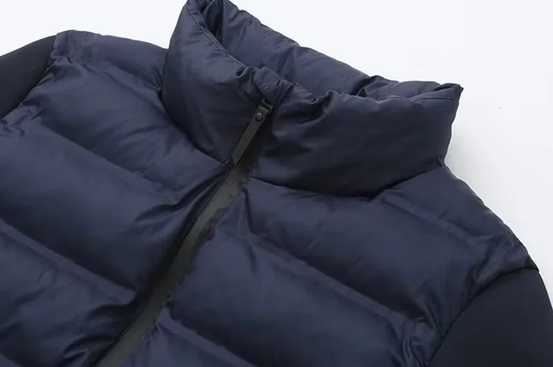 Women's Autumn Fashion Black Short Cotton-Padded Jackets Vintage Zipper