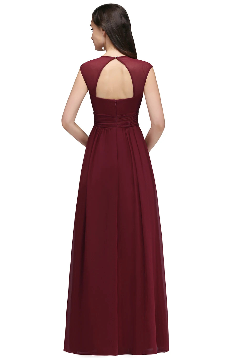 Evening wear Dresses: Evening Dresses A-line V-Neck Sleeveless Crystal