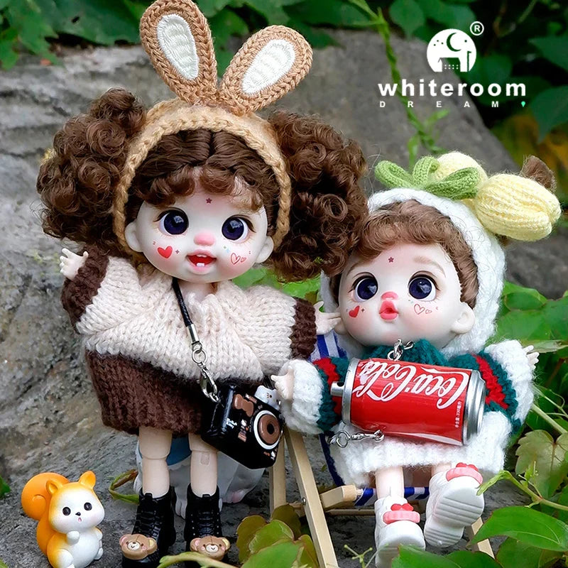bjd doll Dolls for girls 13cm Labbu doll pocket mini blyth girl Doll Barbi Cry Baby Ball jointed doll Mobile phone Decoration
