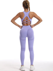 Women's tracksuit Fitness Yoga Sets Sportswear Workout Sports Bra+High Waist Leggings