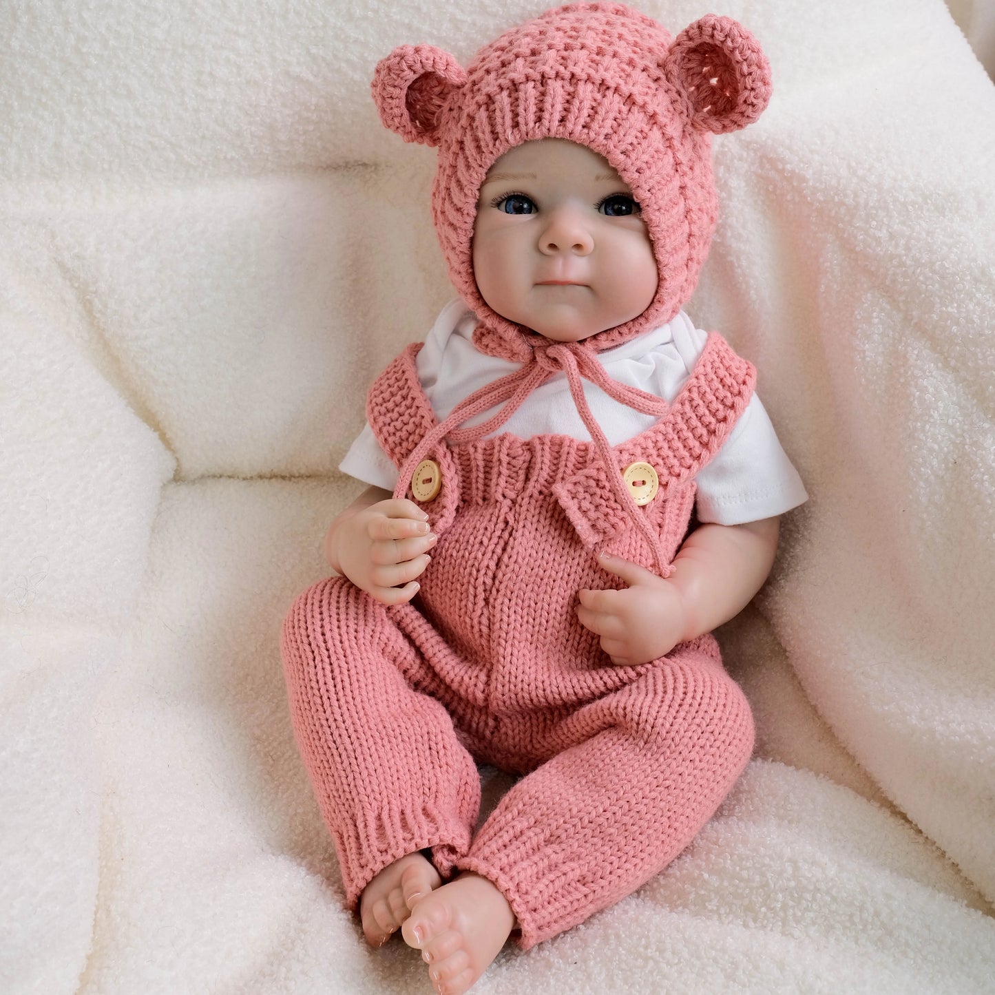 NPK 18inch Bettie Reborn Baby Doll - Newborn Lifelike Soft Touch Cuddly 3D Skin Painted Hand Drawn Hair Collectible Toy