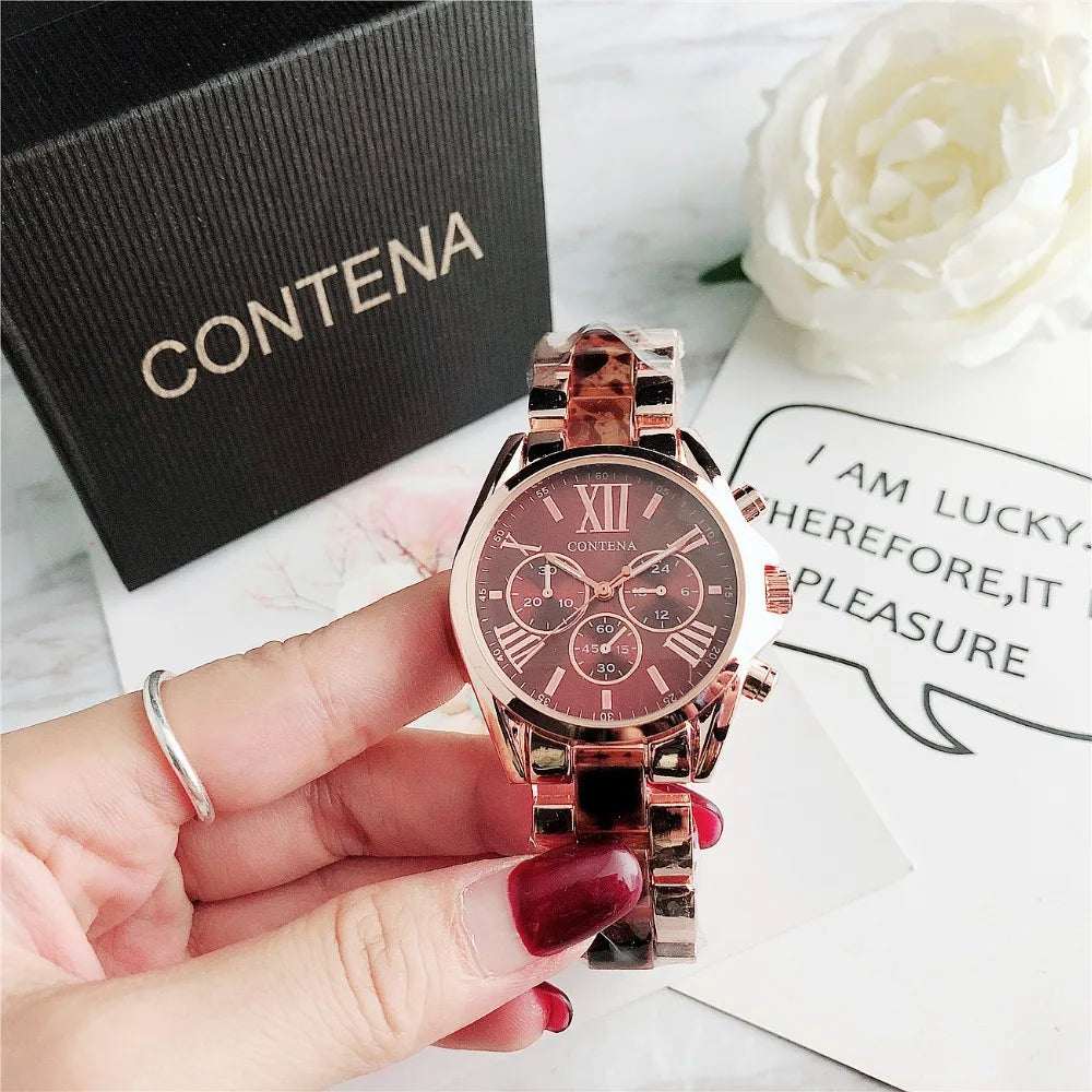 New Creative Watch Women Watches Luxury Rose Gold Quartz Ladies Watches Stainless Steel Bracelets Wristwatches Reloj Mujer