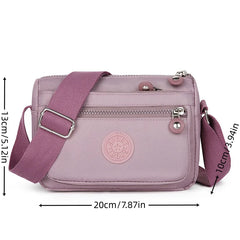 Nylon Shoulder Bag Lightweight Small Square Bag Anti Splash Casual Crossbody