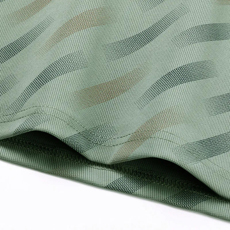 2025 New Men's Business Casual Short Sleeved Printed Polo Shirt Fashionable Breathable Comfortable and Versatile Top