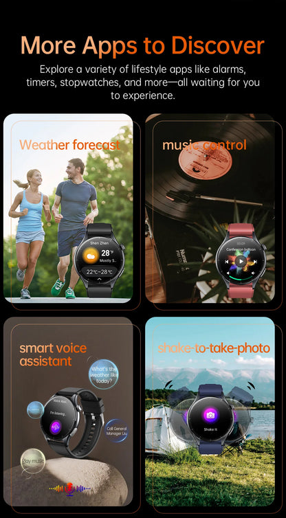 2025 New ECG+PPG Health Diagnosis Smartwatches Men Women Clock Uric Acid Lipid BP Heart rate Tracker NFC Sports Smart Watch IOS