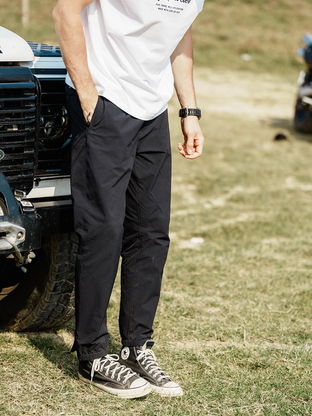 Loose Tapered Outdoor Thin Elastic Casual Pants Men Quick Dry Trousers