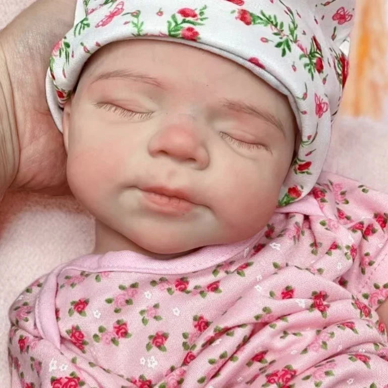 Open Mouth & Washable18Inch Pascale Whole Body Solid Silicone Bebe Reborn Girl Doll 3D Paint & Unpaint Skin Lifelike Newborn Dol