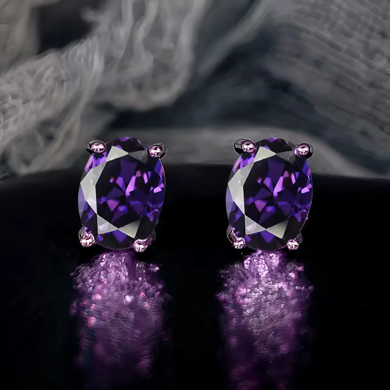 Jewelrypalace Rose Gold Yellow Gold Plated Oval Natural Amethyst Citrine Garnet Topaz Peridot 925 Sterling Silver Earrings for Women
