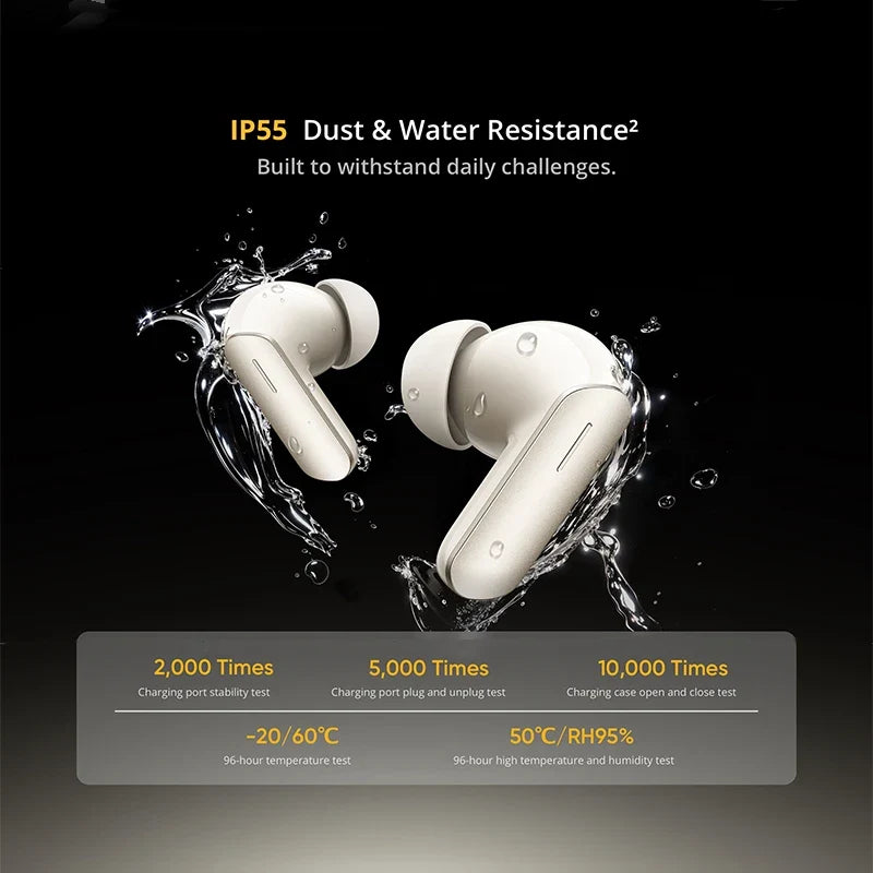Global Version realme Buds Air 7 TWS Earphone 52dB Noise Cancellation 52 Hours Battery Life 12.4mm Bass Driver LHDC 5.0 IP55
