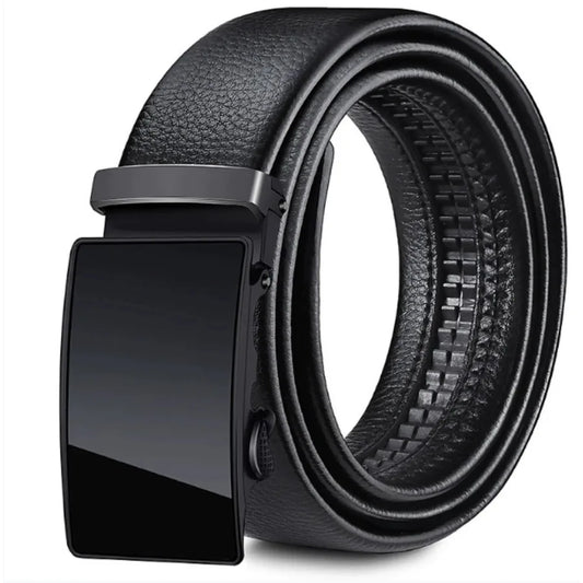 Cowhide belt, men's leather belt, automatic buckle, men's top layer, high-end trendy buckle
