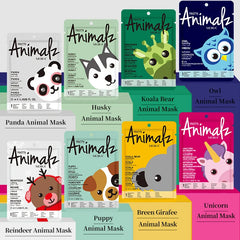 8pcs Animal Moisturizing Face Mask Improve Roughness & Dryness Skin Care Smoothing Facial Collagen Hyaluronic Acid Sheet Masks