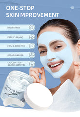 Facial Mask-Moisturizing Mud Film Skin Care Face Masks Skincare Deep Cleansing Face Mask Clarifying Blue Clay Mask 4 FL.OZ/120G