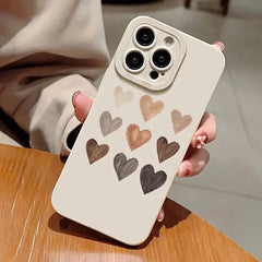 Case For iPhone 16 15 Case iPhone 14 Pro Max Case Heart Pattern Graphic Print Phone Case For iPhone 13 12 11 XS X 7 8 Plus Cover