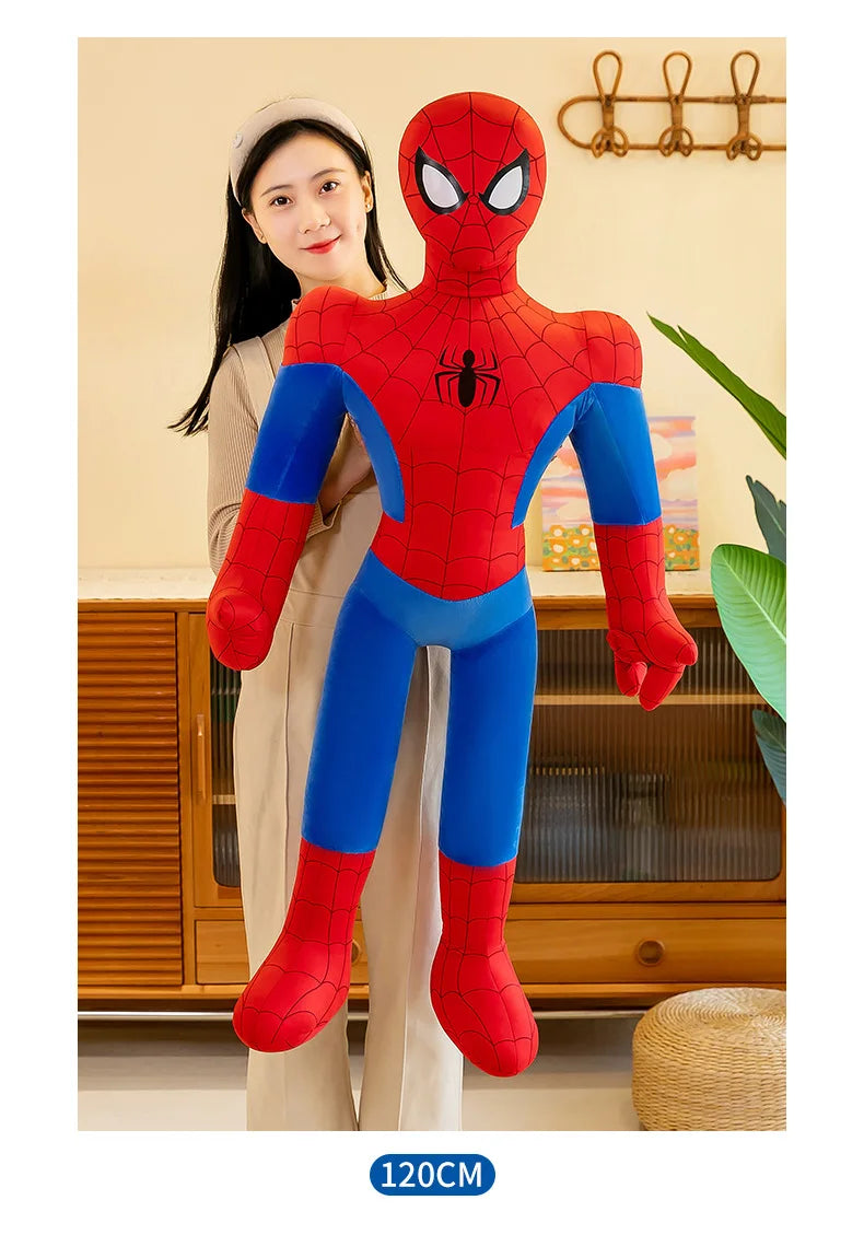 40-120Cm Spiderman New Cute Plush Doll Toys Kawaii Huge Sleep Pillow Cushion Soft Stuffed Animal Doll Birthday Gift for Kids