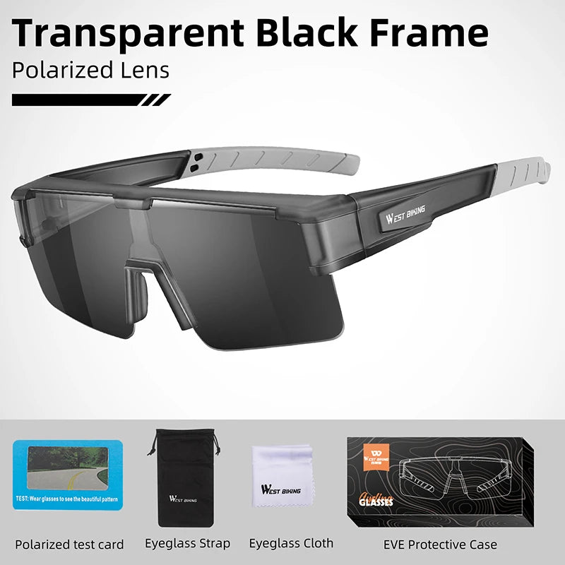 Sunglass Photochromic Cycling Glasses Men Women Fit Over Myopia Glasses