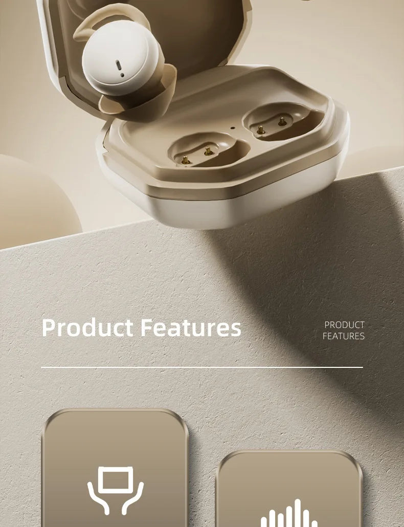 Bluetooth Sleeping Earbuds Mini invisible Small Bluetooth Eraphones Mini Comfortable Noise Blocking for Side Sleeping Home Work