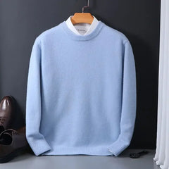 Cashmere Sweater O-neck Pullovers Men's Loose Oversized M-3XL Knitted Bottom Shirt