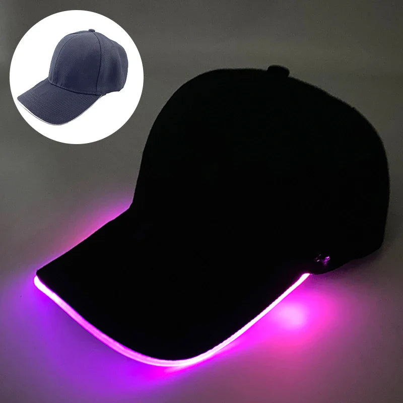 Wholesale Baseball Caps Night Glow Light Cap Boys Girls Fashion Headwear Costumes Accessory Caps Hats