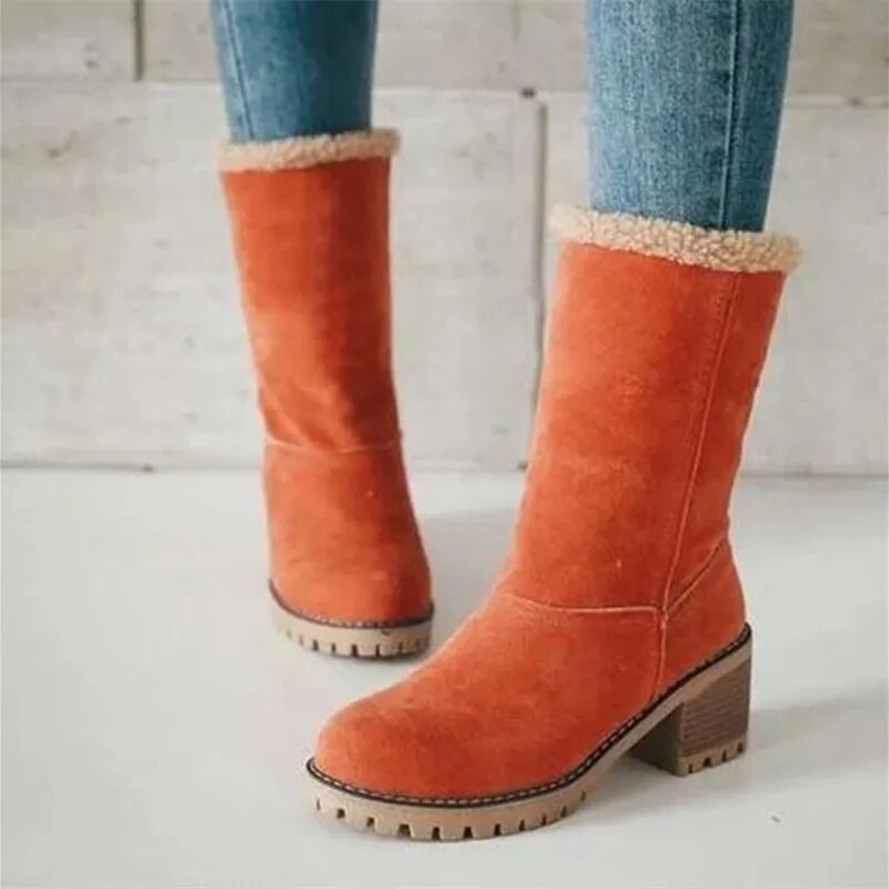 Winter Boots Women Fur Warm Snow Boots Ladies Warm Wool Booties Ankle Boot