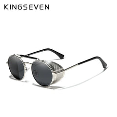 Sunglasses Polarized Men Vintage Round Metal Frame Sun Glasses Eyewear