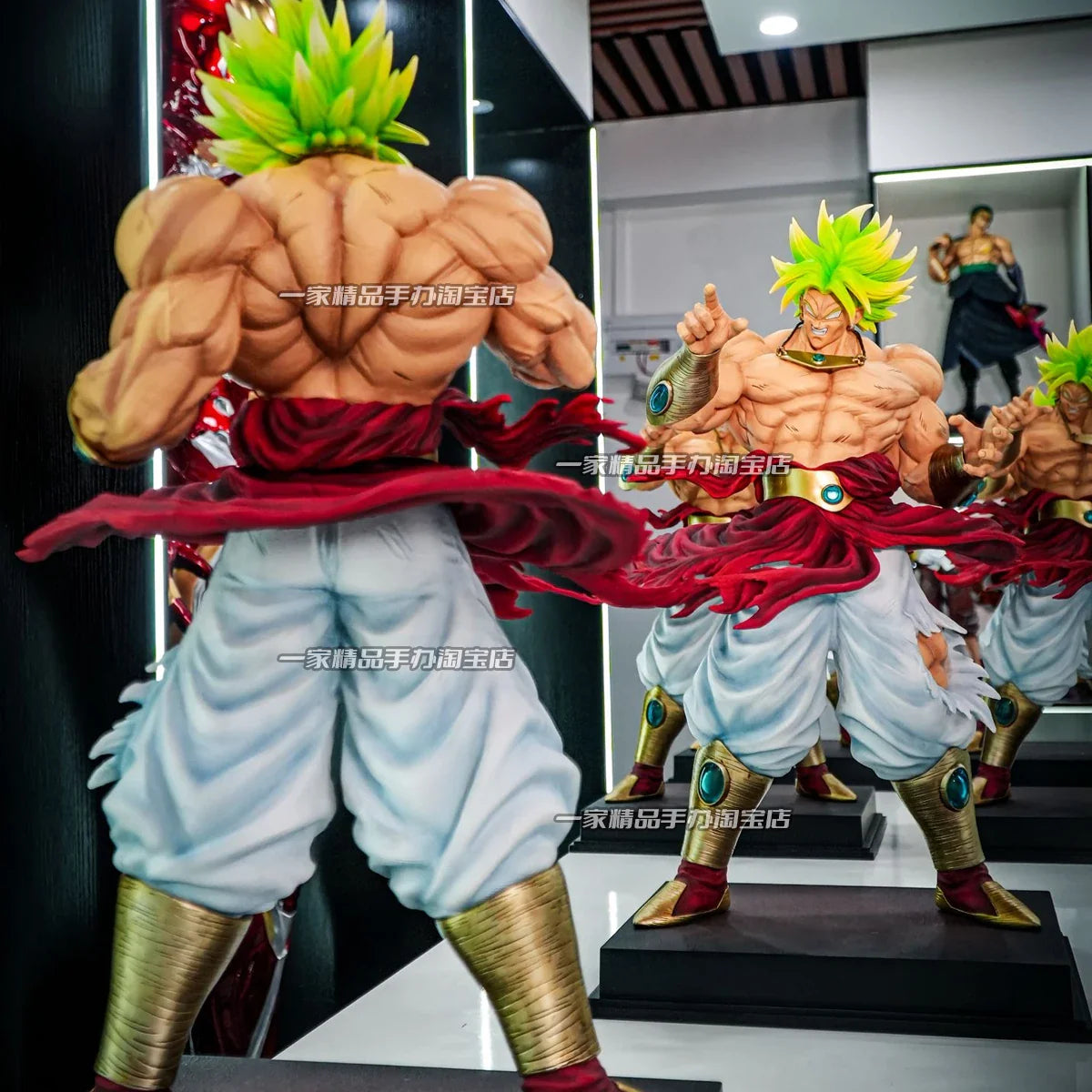 50CM  Dragon Ball Breaking Circle Broly Figure JT Statue Brother Super Saiyan GK Statue Model Ornament Boy Gift
