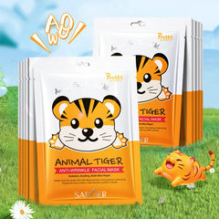 10pcs Moisturizing Face Mask skincare Cartoon Animal Pattern Firming Brightening Facial Masks Face Sheet Mask Skin Care