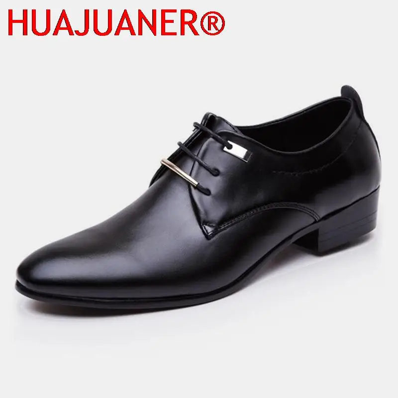 Elegant Leather Men Shoes Italian Formal Dress Male Footwear Luxury Brand Fashion Moccasins Office Working Oxford Shoes for Man