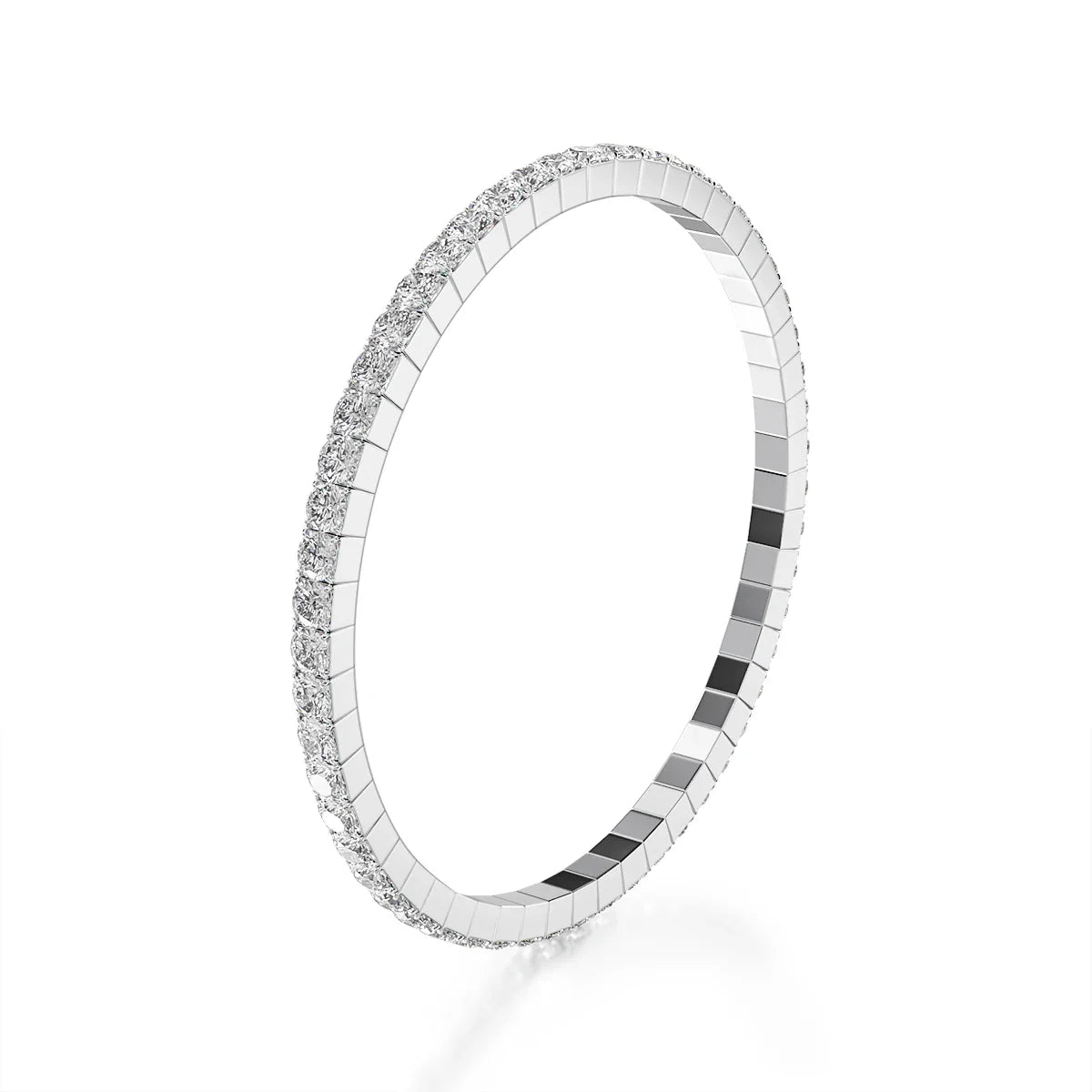 Stretch Rope Moissanite Tennis Bracelet for Women Man 2.5/3.mm Brilliant Cut 925 Sterling Silver Hand Chain Party Jewelry Gifts